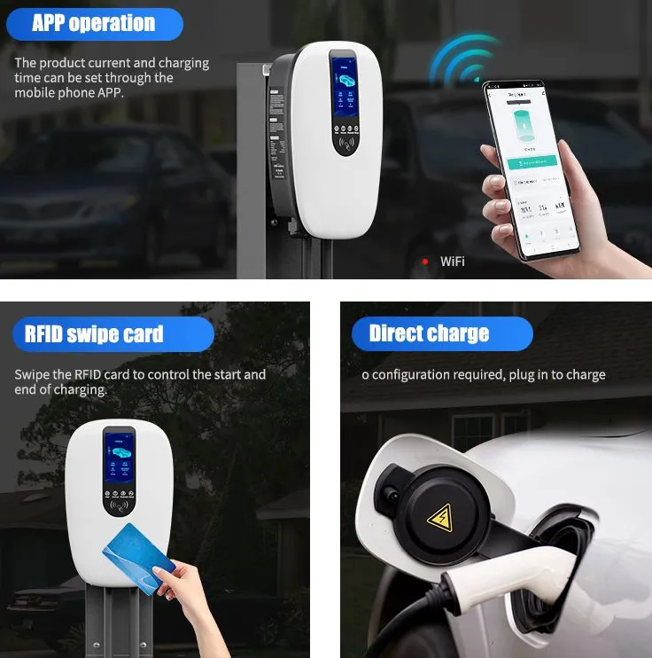 IP65 Gbt/Type 2 Smart Home EV Charging Station with WiFi/APP/RFID Card