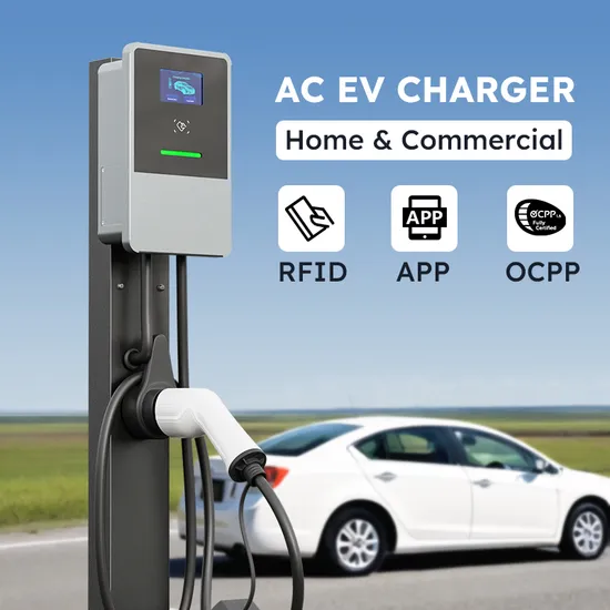 OEM 32A/ 7kw 1 Phase Mode 3 Floor Type AC EV Charger Electric Car Charger Station Wallbox with 4.3" Screen