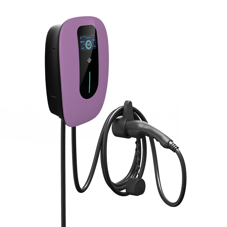 CE RoHS APP Control Type 2 Charging Plug 11kw EV Charger Wallbox with LCD Screen