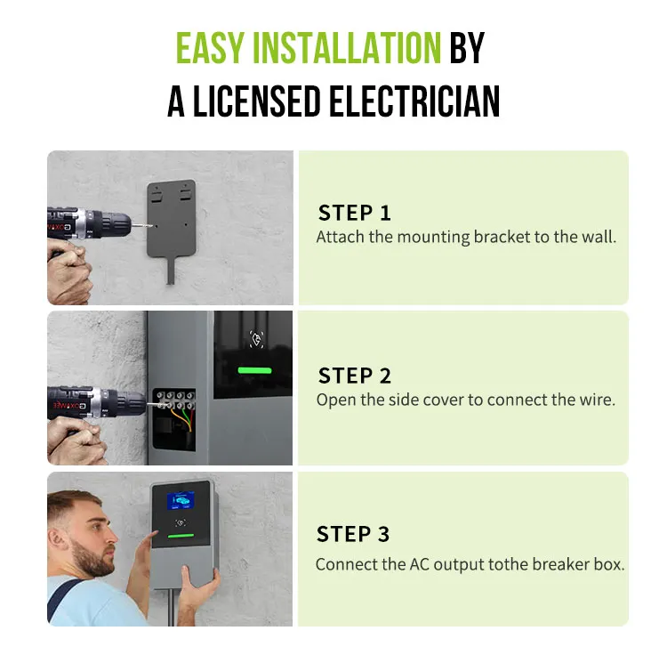 Hot Sell Factory EV Charging Station Home Commercial Use Ocpp Tuya APP EV Charger