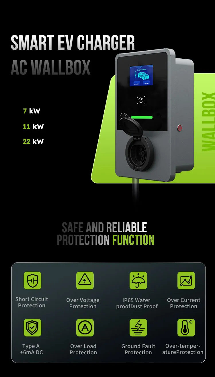 Wireless Smart Charging Point EV Charger with RFID Card/WiFi and APP Control