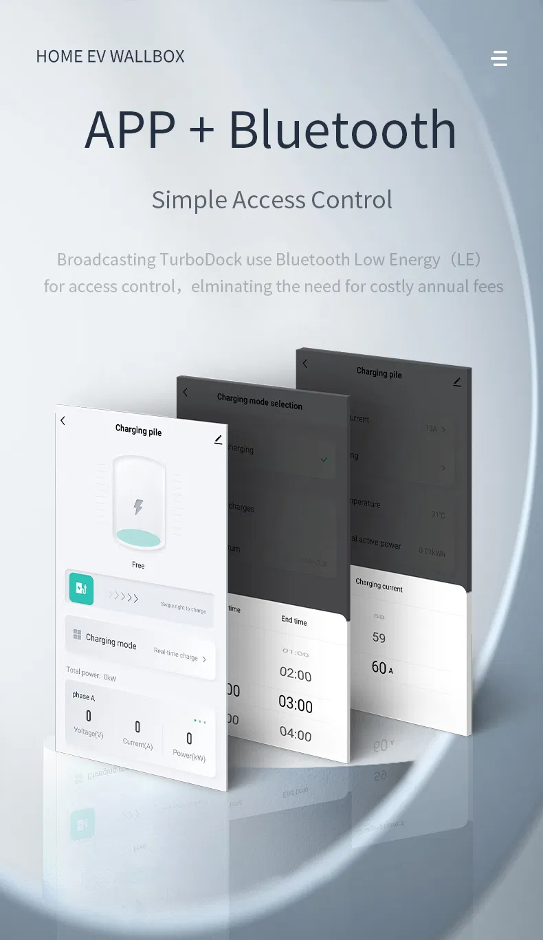 FCC Certificate Warranty WiFi APP Control Type 1 SAE J1772 EV Charger Wallbox 32A Single Phase 110V 220V 7kw