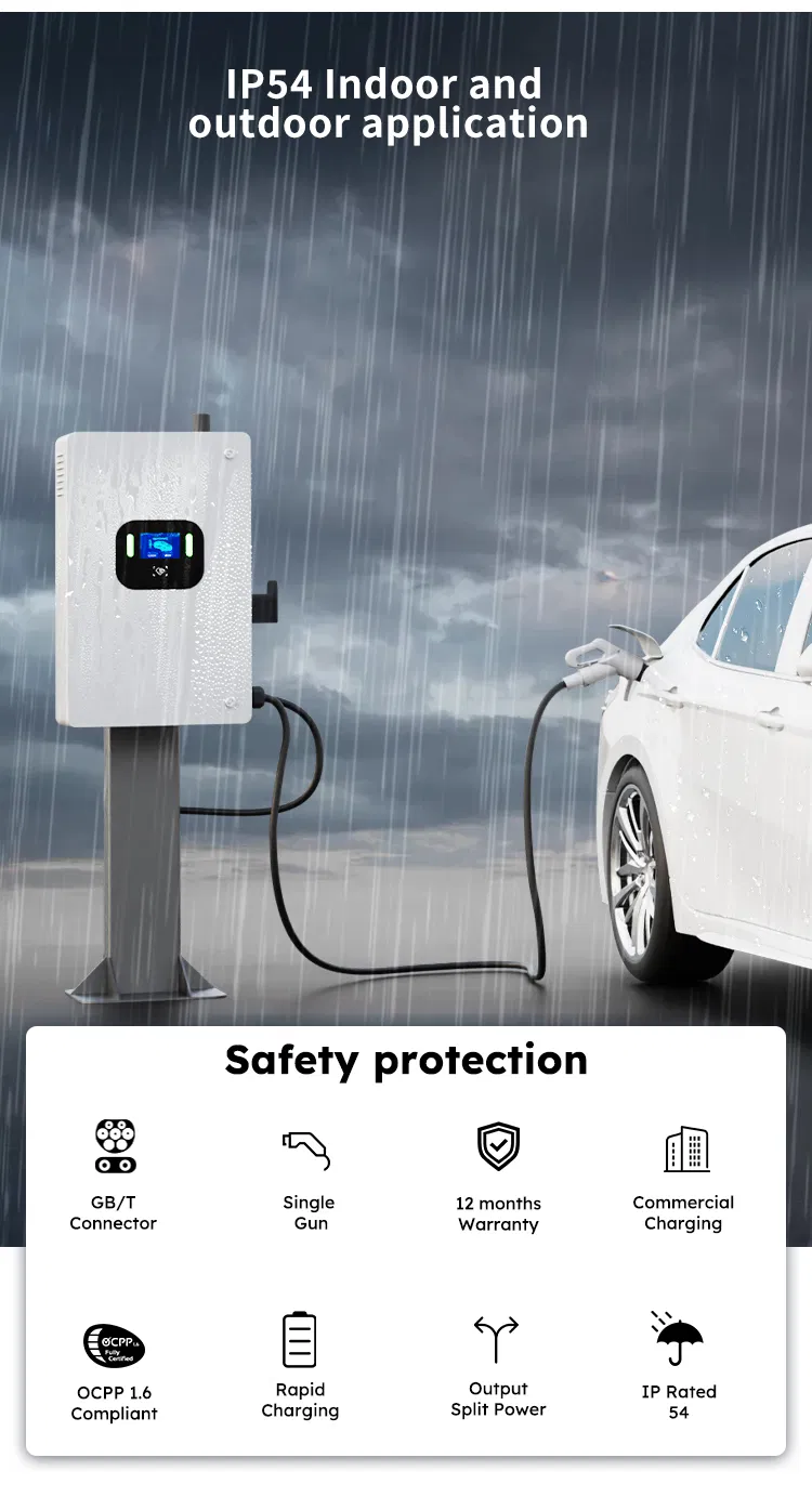 30kw DC EV Charging Pile Station Ocpp EV Car DC Fast Charger Gbt CCS2 Single Gun