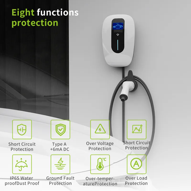 OEM Smart EV Charger with RFID Card/WiFi/APP/Ocpp for Home and Commercial Use
