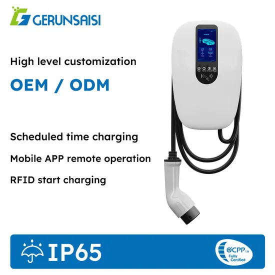 Type1/Type2/Gbt Smart EV Charger with RFID Card/WiFi/Bluetooth/APP
