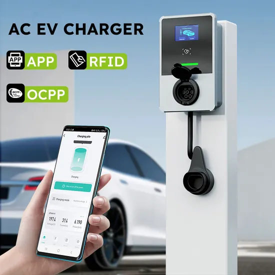 22kw 32A Factory AC EV Charger Wall Mounted Smart Home Appliance RFID Card APP Function