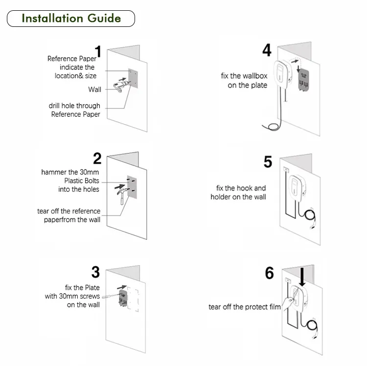 APP Control RFID Card Optional Charging Station Type 2 EV Charger