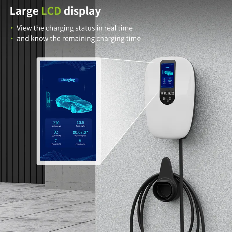 IP65 Gbt/Type 2 Smart Home EV Charging Station with WiFi/APP/RFID Card