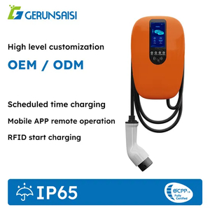 Manufacturer Single Phase 220V Wall 32 AMP 7kw Smart Home AC EV Smart EV Car Charger Wallbox with 4.3inch Screen
