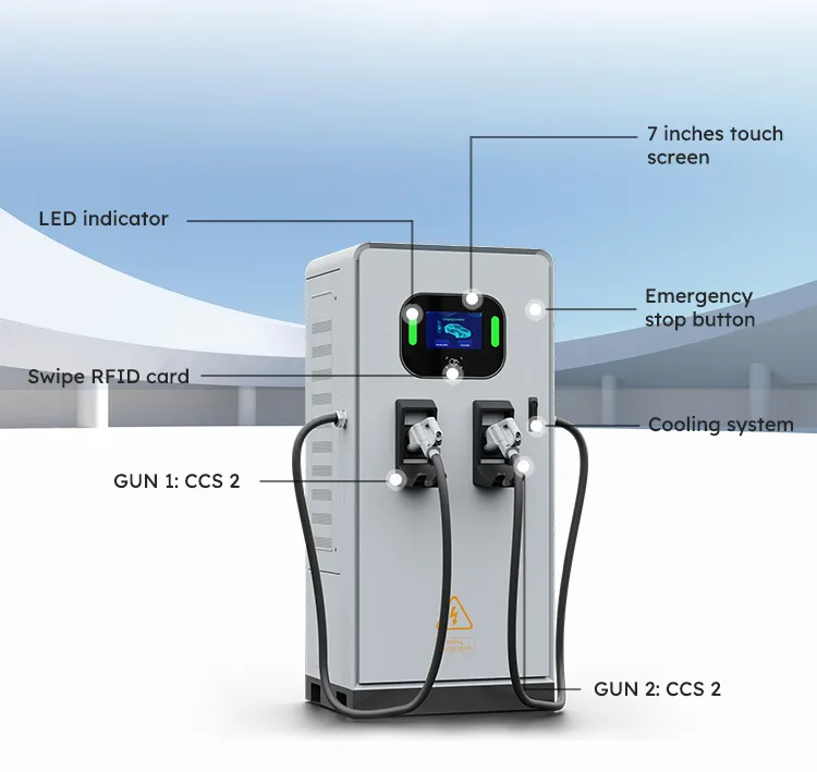 DC EV Charger CCS2 Dual Guns Fast Charging Station 180kw for Electric Cars
