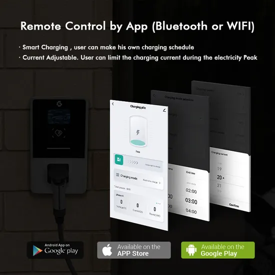 APP Remote Control Type 2 Scoket Wall Mounted EV Fast Charger