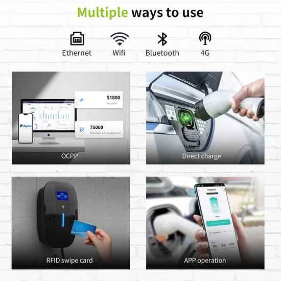 Electric Vehicle Charging Station Type2 Smart Wallbox 7kw 32A EV Charger Wallbox for Home Use with CE Support APP WiFi