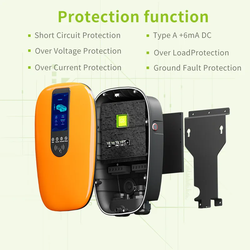 Home Use Smart EV Wallbox Type1 Type2 Level 2 Electric Vehicle Car Charger Charging Station