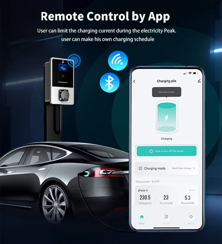 APP Control Ocpp WiFi Blue Tooth 4G 32A Home Charging AC EV at Charger Station Charge Point with CE RoHS