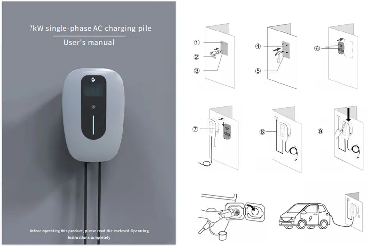 OEM Smart EV Charger with RFID Card/WiFi/APP/Ocpp for Home and Commercial Use