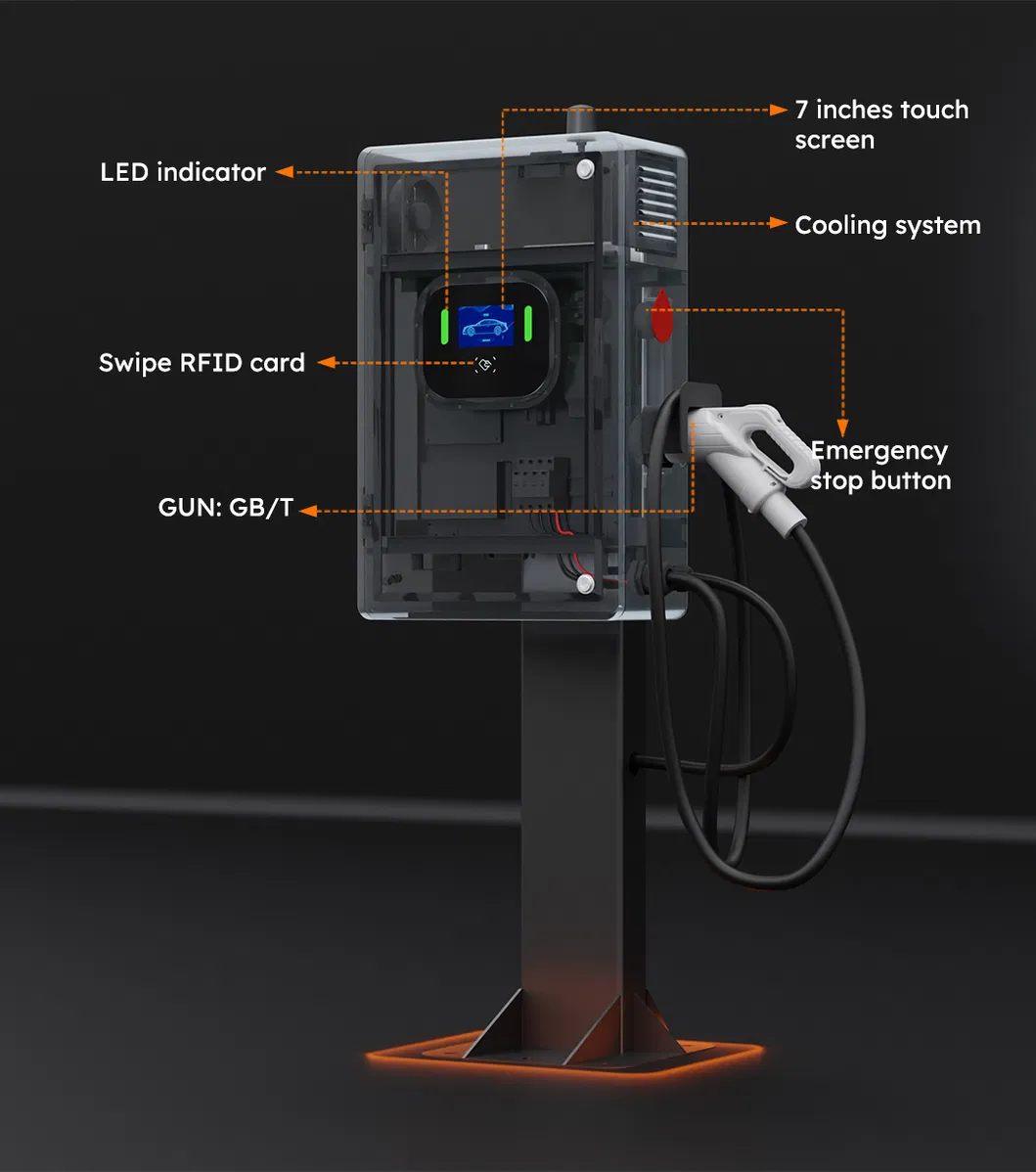 EV DC Fast Charger CCS2 GB/T 30kw Electric Vehicle Charging Stations