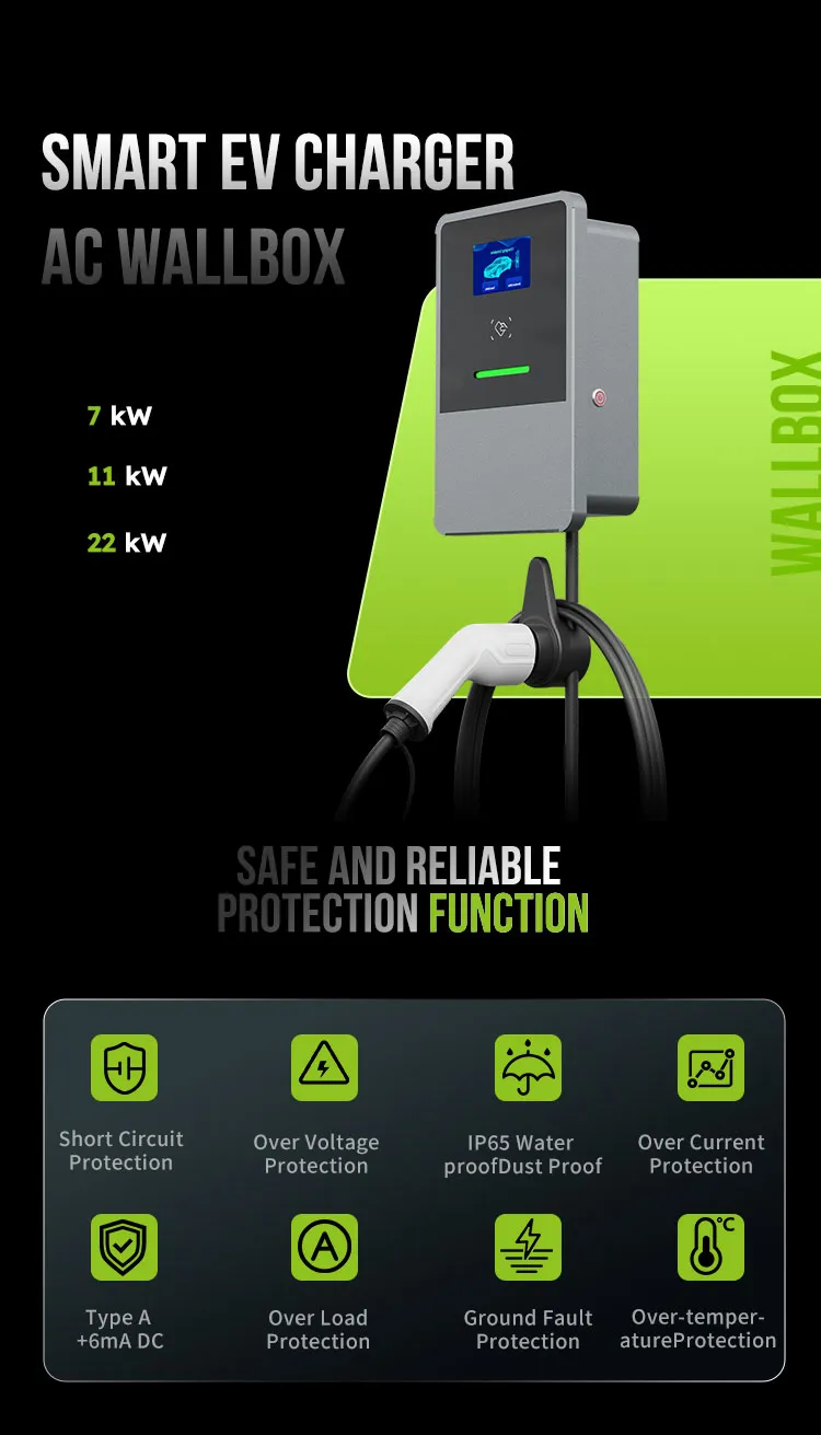 Hot Sell Factory EV Charging Station Home Commercial Use Ocpp Tuya APP EV Charger