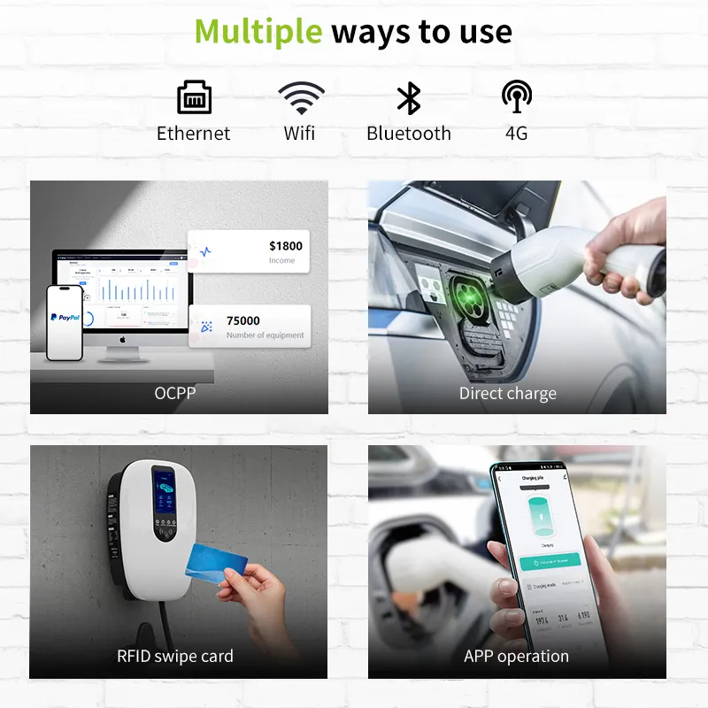 Commercial EV Charger for All Users with APP/RFID Card and Ocpp Optional