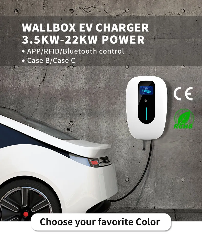 Ocpp Wallbox Type2 2 Plugs EV Charging Station with 2 Plug